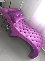 Кушетка анатомічна Obsession зі стразами тканина бузкова (VelmiTM) тканина Лагуна 25