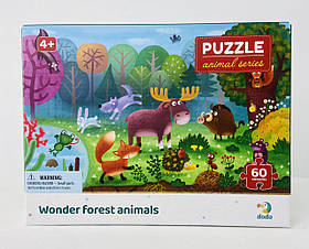 Пазли 60 ел. "Диво-звірі в лісі" 300375 dodo Україна