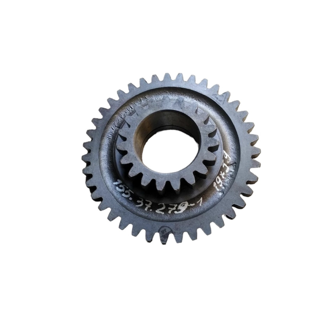 Шестірня 155.37.279-1 z = 19x39 вторинного вала ходомечальника трактора Т-157, Т-158, фото 1