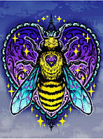 Алмазная мозаика неоновая "Золотая пчела" 30*40см без подрамника, в кор. 42*6,5*4см (AG0001)