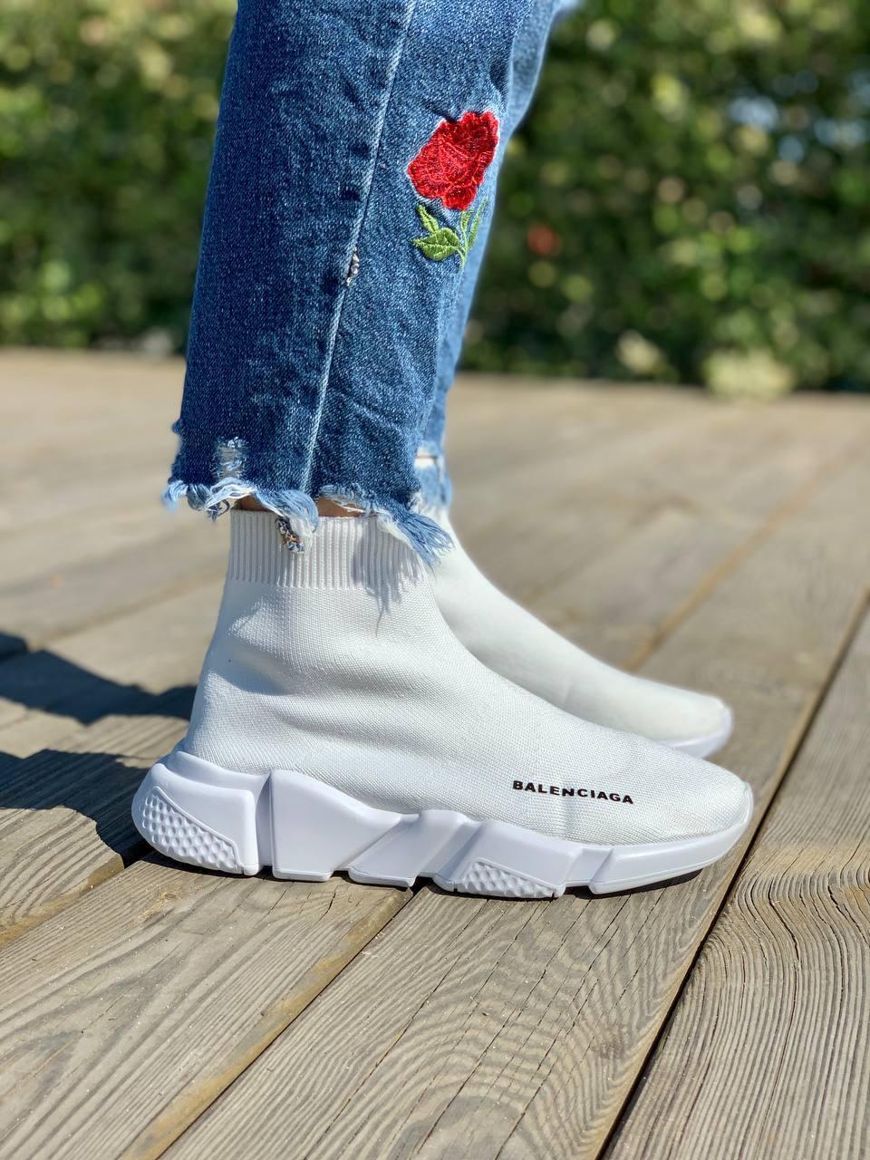 balenciaga speed trainer white