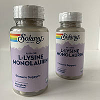 Solaray L-lysine monolaurin (L-лізин і монолаурин) 1:1, 60 капсул