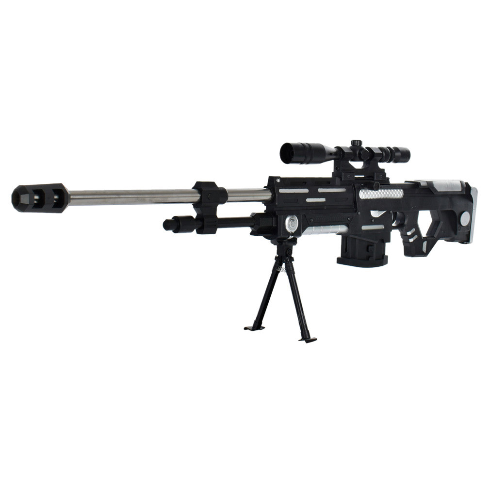 Детская игрушечная снайперская винтовка на пульках с лазерным прицелом 888-, пневматическое оружие автомат - фото 2 - id-p1691977578