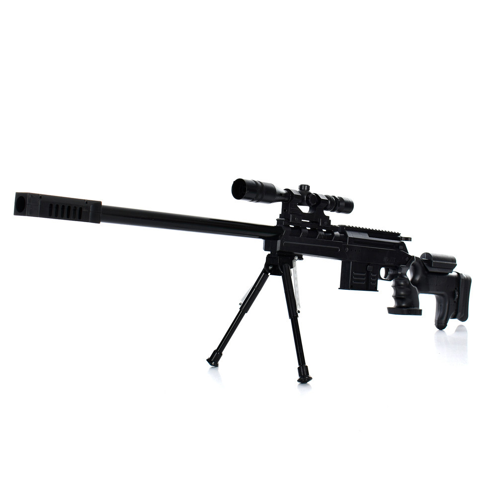 Детская игрушечная снайперская винтовка на пульках с лазерным прицелом TPG-1, пневматический автомат - фото 2 - id-p1726335818