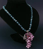 Комплект ожерелье и серьги из агата авторской работы "Изабелла"