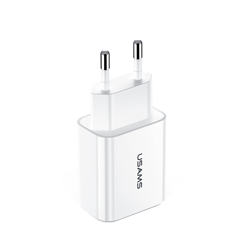 Сетевое зарядное устройство Usams Qualcomm Quick Charge 3.0 20W USB Type-C/PD White (US-CC118-WT) - фото 9 - id-p1726344128