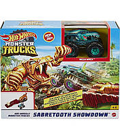 Игровой набор Хот Вилс Монстер тракс Hot Wheels Monster Trucks Sabretooth Showdown Моснтер Трак опасные против