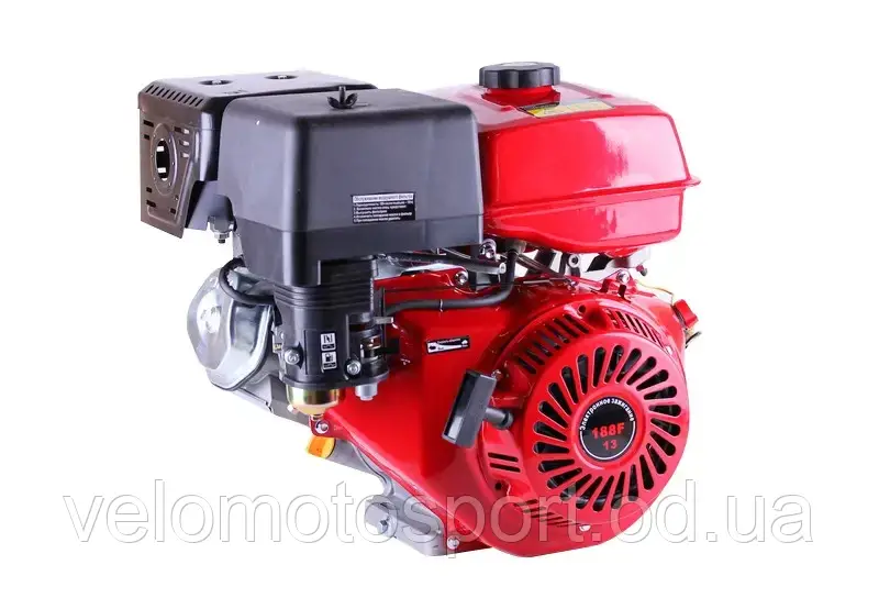 Двигун бензиновий 188F (з виходом вала під шліци, 25 мм) 13 к.с., фото 1