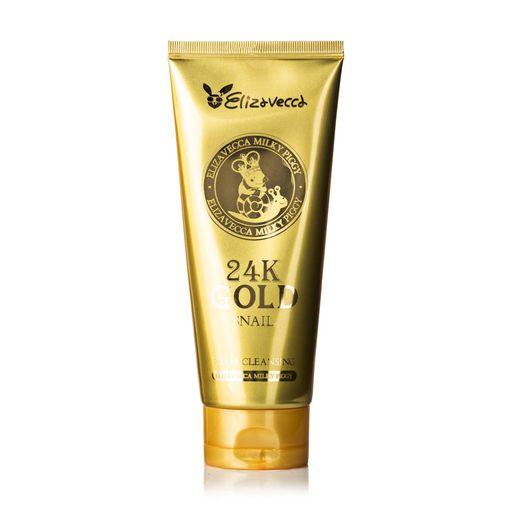 Пінка для вмивання з муцином равлика та золотом Elizavecca 24k Gold Snail Cleansing Foam 180 мл