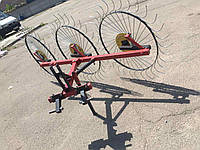 Грабли ворошилки Солнышко на 3 колеса (спица 6 мм) для минитрактора (3Т)