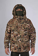 Военная тактическая зимняя куртка Softshell Мультикам S