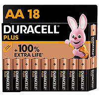 Батарейка АА 18 шт Duracell Plus 1.5 V LR06