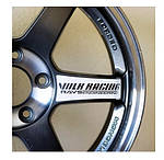 Набір вінілових наклейок на автомобільні диски Volk racing Rays engineering 4 шт. (13х6см), фото 2