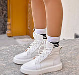 Хайтопи кросівки жіночі демісезонні білі розмір 37, фото 2