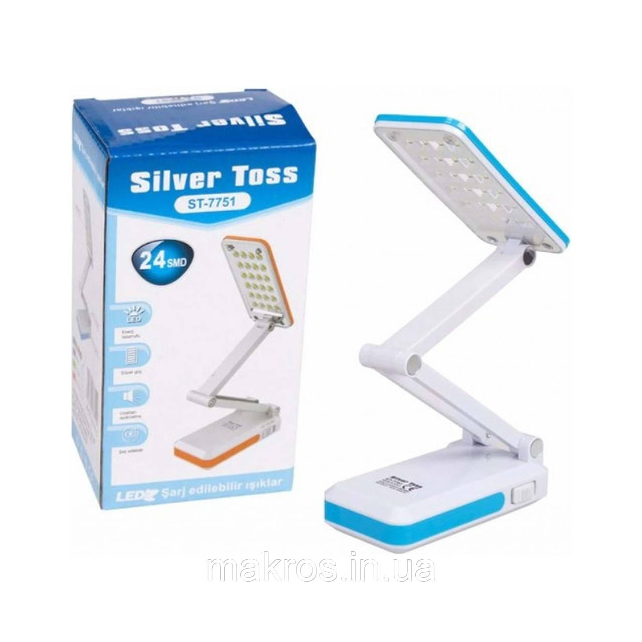 Лампа настільна світлодіодна акумуляторна Silver Toss ST-7751, фото 1