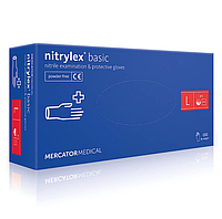 Перчатки нитриловые синие NITRYLEX BASIC 100 шт размер L