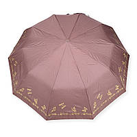 Жіноча парасолька напівавтомат на 10 спиць коричнева