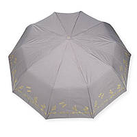 Жіноча парасолька напівавтомат на 10 спиць світло сіра