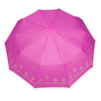 Жіноча парасолька напівавтомат на 10 спиць рожева