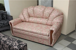 Диван прямий Аліса 140 см тканина Каприз Фловерс Роуз (Катунь ТМ)