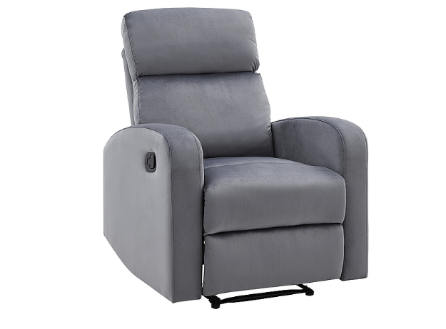 Крісло рефлежер Mars Velvet механічне оксамитова тканина Bluvel 14 Сіра (SignalTM)