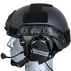 Активні навушники на каску з мікрофоном Earmor M32H Black + Premium кріплення, фото 6