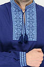 Сорочка вишиванка чоловічаМодерн (колір синій), фото 4