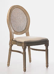 Стілець дерев'яний з спинкою Ротанга Louis Antique з натуральної берези REMY-DECOR для будинку кафе ресторану