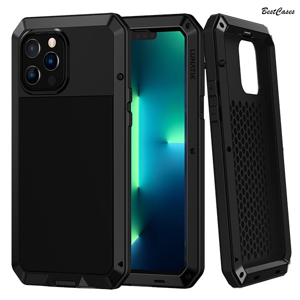 Протиударний чорний чоловічий чохол Lunatik Taktik Extreme на болтах 360' для iPhone 14 Pro (айфон 14 про) - фото 1 - id-p1726452511