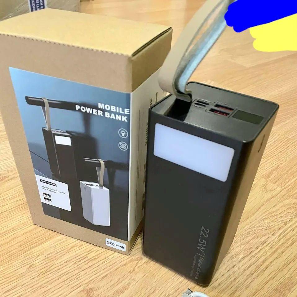 Повер банк Power Bank Tugii 50000mAh зі швидким заряджанням 22.5w і ліхтариком