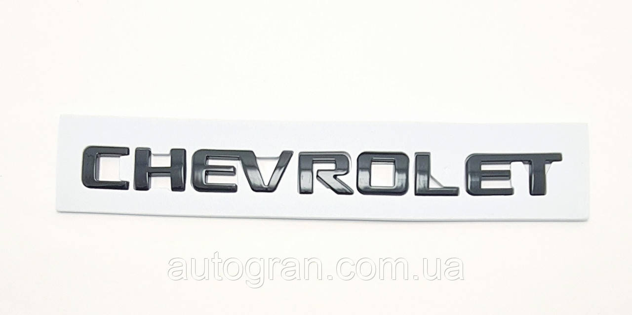Емблема напис багажника Chevrolet чорна