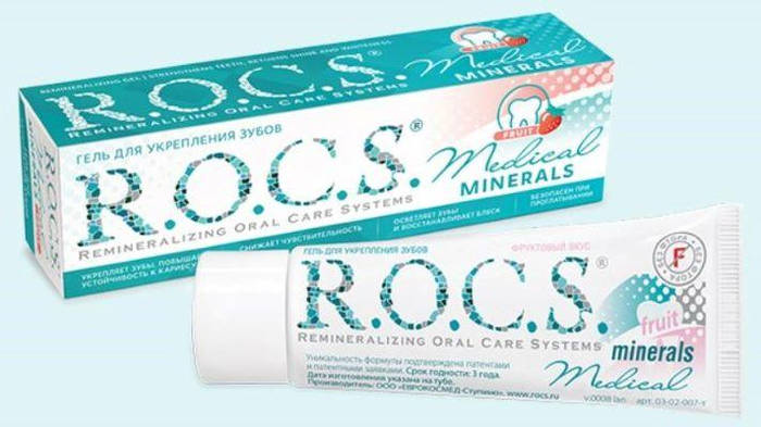 Купить R.O.C.S. Medical Minerals Fruit Гель для укрепления зубов с ...