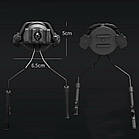 Кріплення для встановлення навушників Earmor, Peltor, Walkers на шолом із планкою Пікатінні, Чорний, фото 4