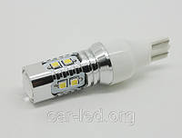 LED автолампа T15, 10W WARM WHITE (400Lm) Original Samsung LED chip (SMD2323) + Линза (Modern CAR)