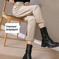 Женские утепленные джинсы момы бежевые, зимние, теплые джинсы, на флисе, подходят на рост 175 см.