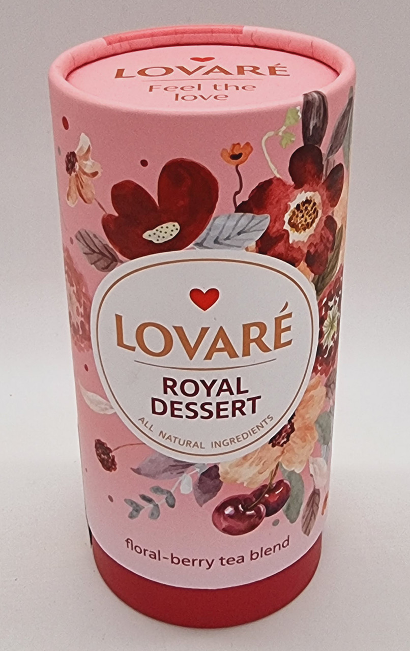 Суміш квіткового та фруктового чаю Lovare Royal Dessert зі шматочками фруктів 80 грамів