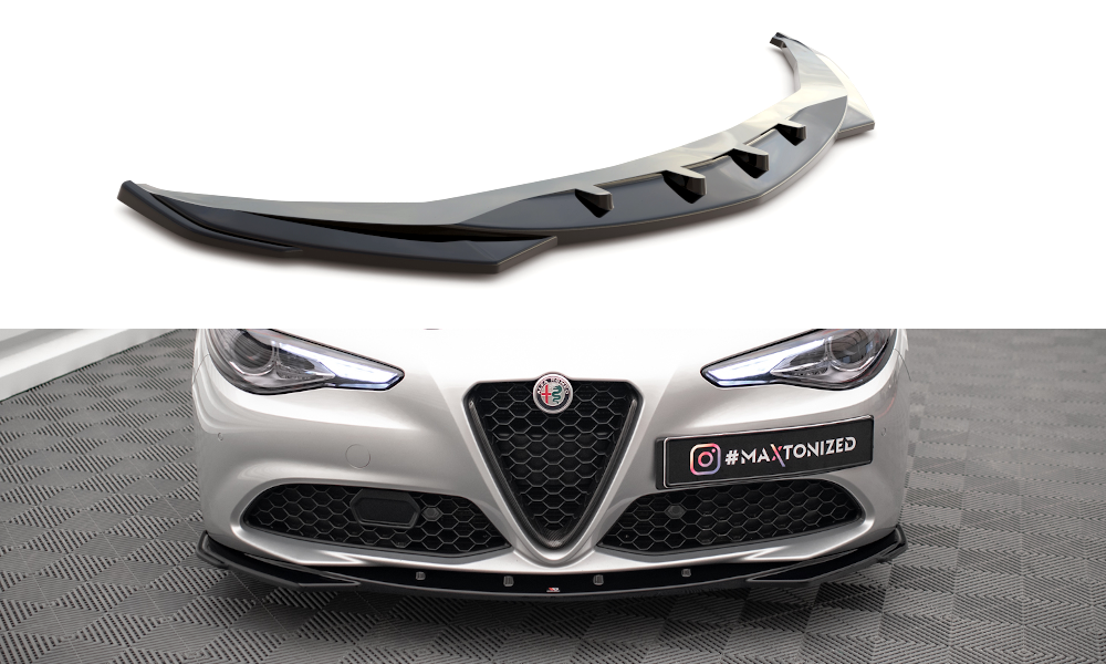 Сплітер Alfa Romeo Giulia тюнінг обвіс губа спідниця елерон (V2)