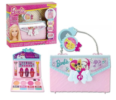 Дитяча косметика в сумочці 22361 Barbie  косметичка лаки тіні рум'яна типси