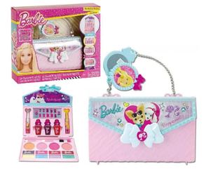 Дитяча косметика в сумочці 22361 Barbie косметичка лаки тіні рум'яна типси, фото 1