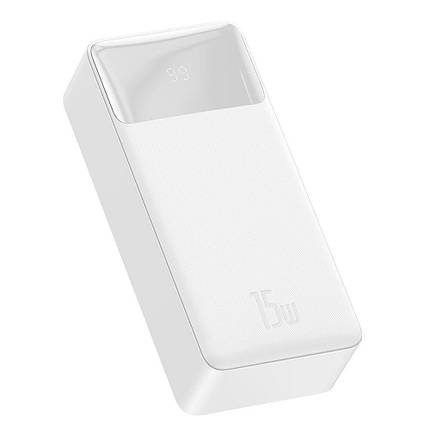 Павербанк з цифровим дисплеєм "Powerbank Baseus Bipow PPDML" 30000 mAh, 2USB, 5V/3А, 15W + Type-C, фото 2