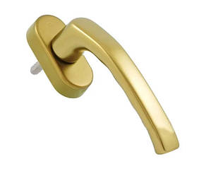 Ручка для металопластикових вікон протизламна HOPPE "Штутгарт" Secustik колір золото