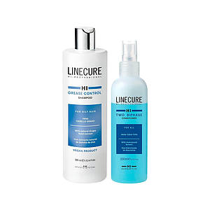 Набір шампунь для жирного волосся й кондиціонер двофазний Linecure HIPERTIN