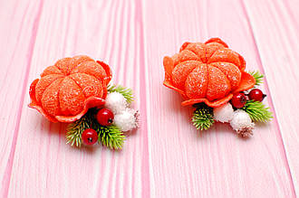 Шпильки прикраса для волосся з мандаринками 675