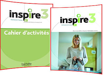 Inspire 3. Livre+Cahier d'activités. Комплект книг з французької мови. Підручник+Зошит. Hachette