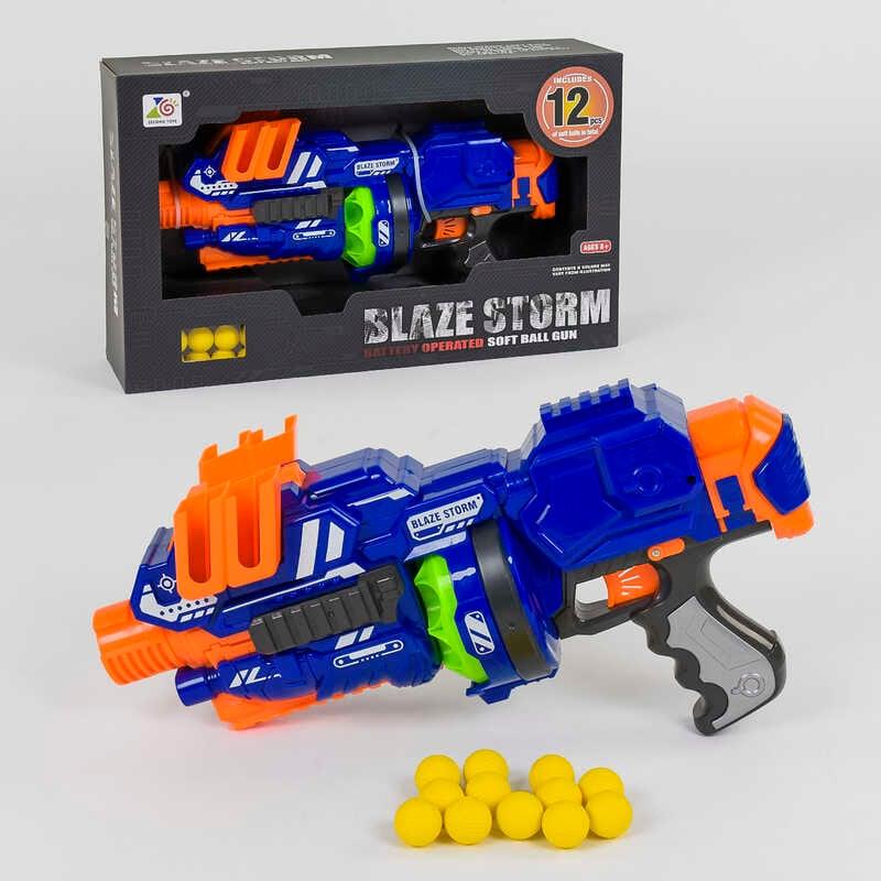 Пістолет іграшковий BLAZE STORM ZC 7087, з 12 м'яких кульок, на батарейках,, фото 1