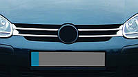 Накладки на решетку узкие (4 шт, нерж) для Volkswagen Golf 5