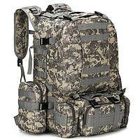 Рюкзак тактичний із підсумками Eagle B08 55 літр Піксель