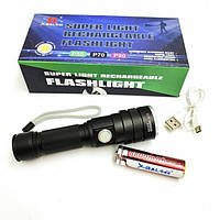 Ліхтар акумуляторний Bailong BL 611-P50, Ліхтарик поліс, Тактичний ліхтар, Ручний ZT-782 ліхтарик led