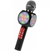 Беспроводной микрофон караоке bluetooth WSTER WS-1816. OJ-799 Цвет: черный