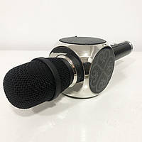 Беспроводной Bluetooth Микрофон для Караоке Микрофон DM Karaoke Y 63 + BT. Цвет: черный WL-107 с серебром
